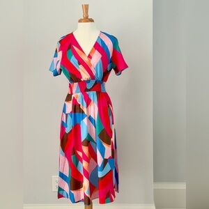 SHEIN Multicolor Geometric Maxi Dress